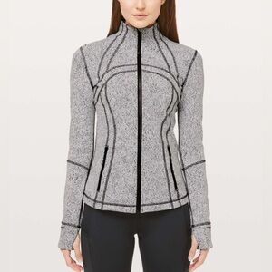 Lululemon Define Jacket Inverted Feathered Jacquard White Black
